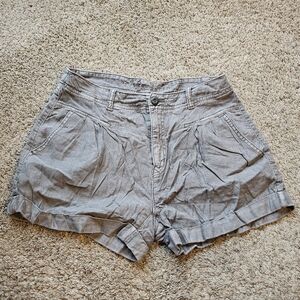 American Eagle Outfitters Light Gray High Waist Shorts